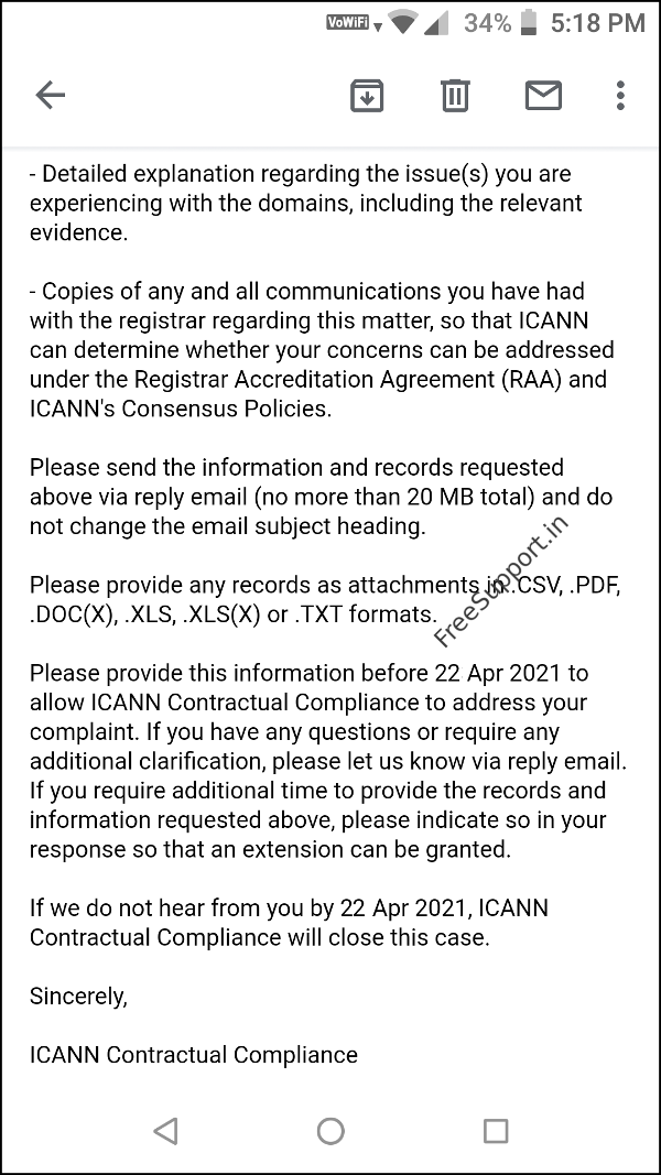 icann contractual compliance mail page 2
