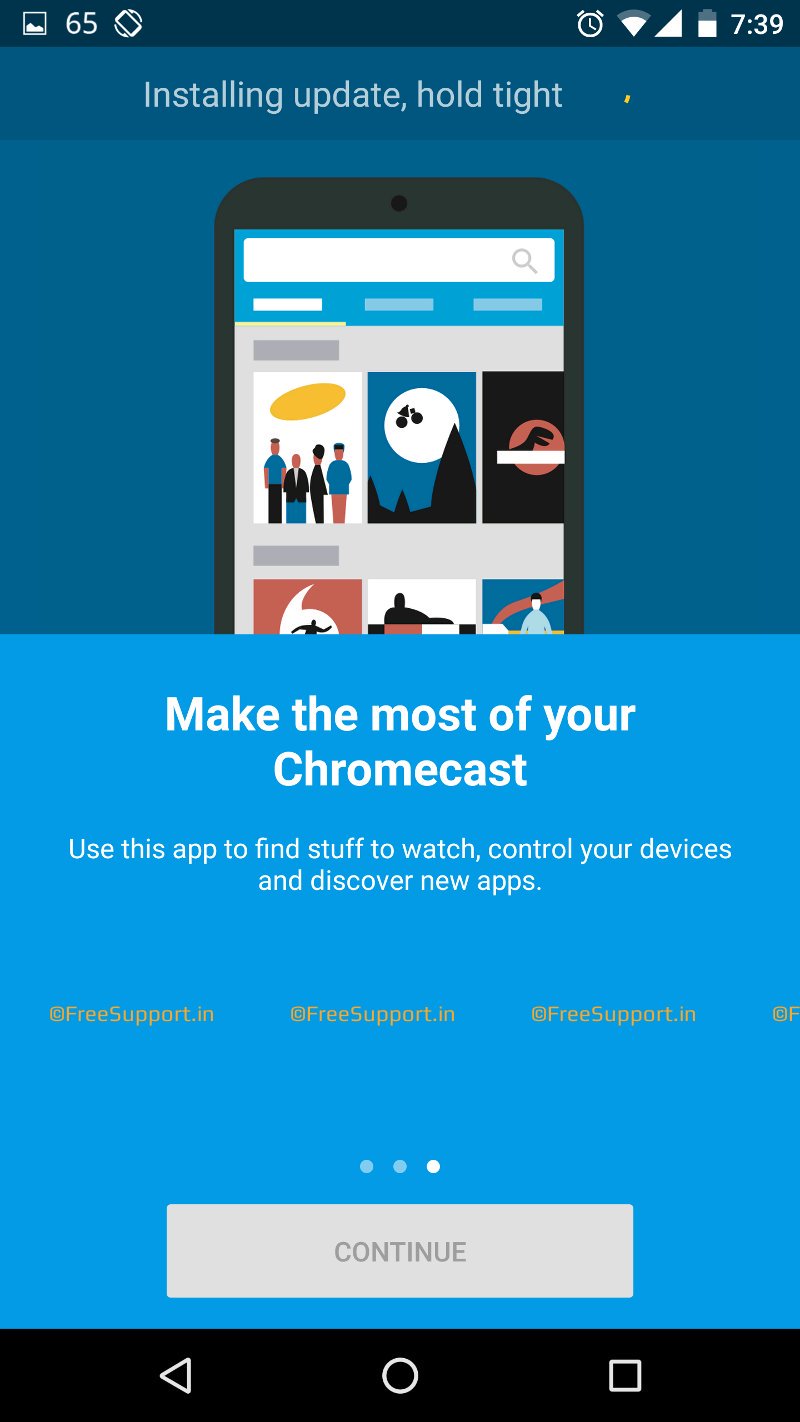 10 Chromecast installing update 2