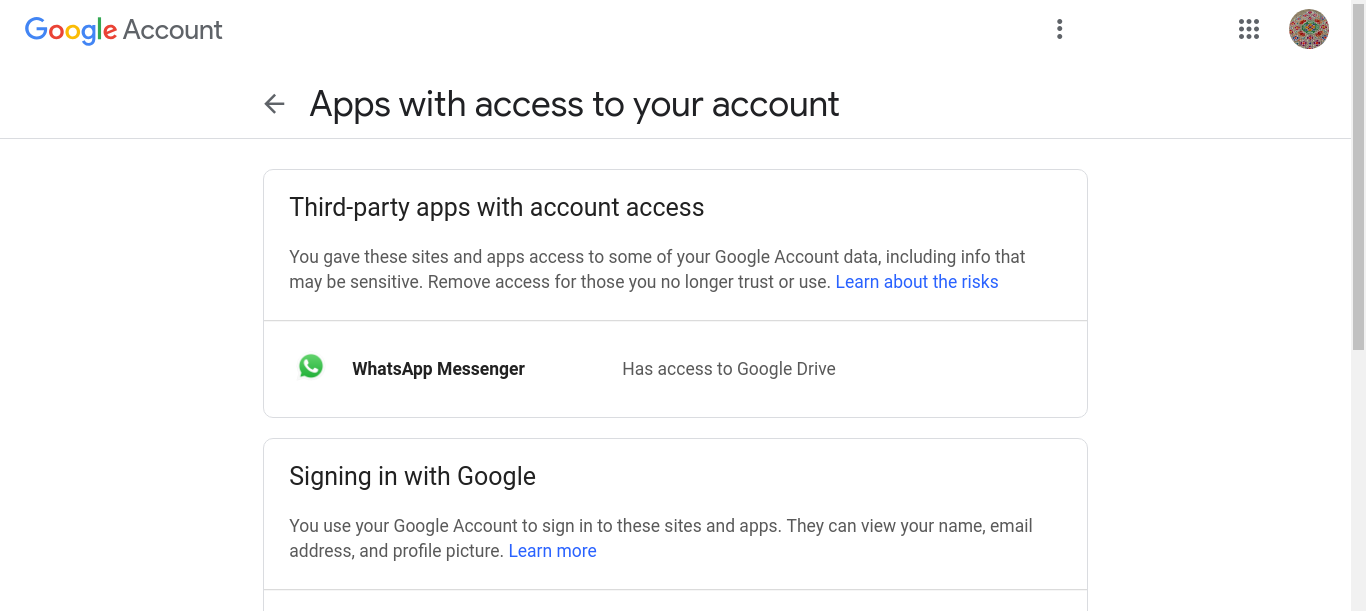 Manage Third Party Apps With Account Access