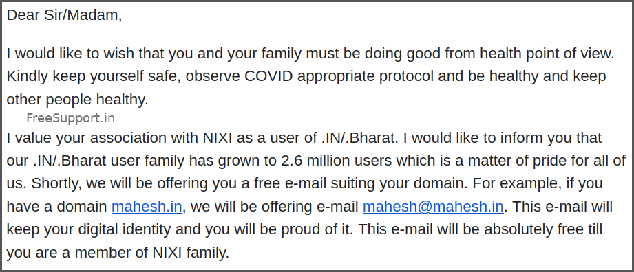 Nixi Free Email