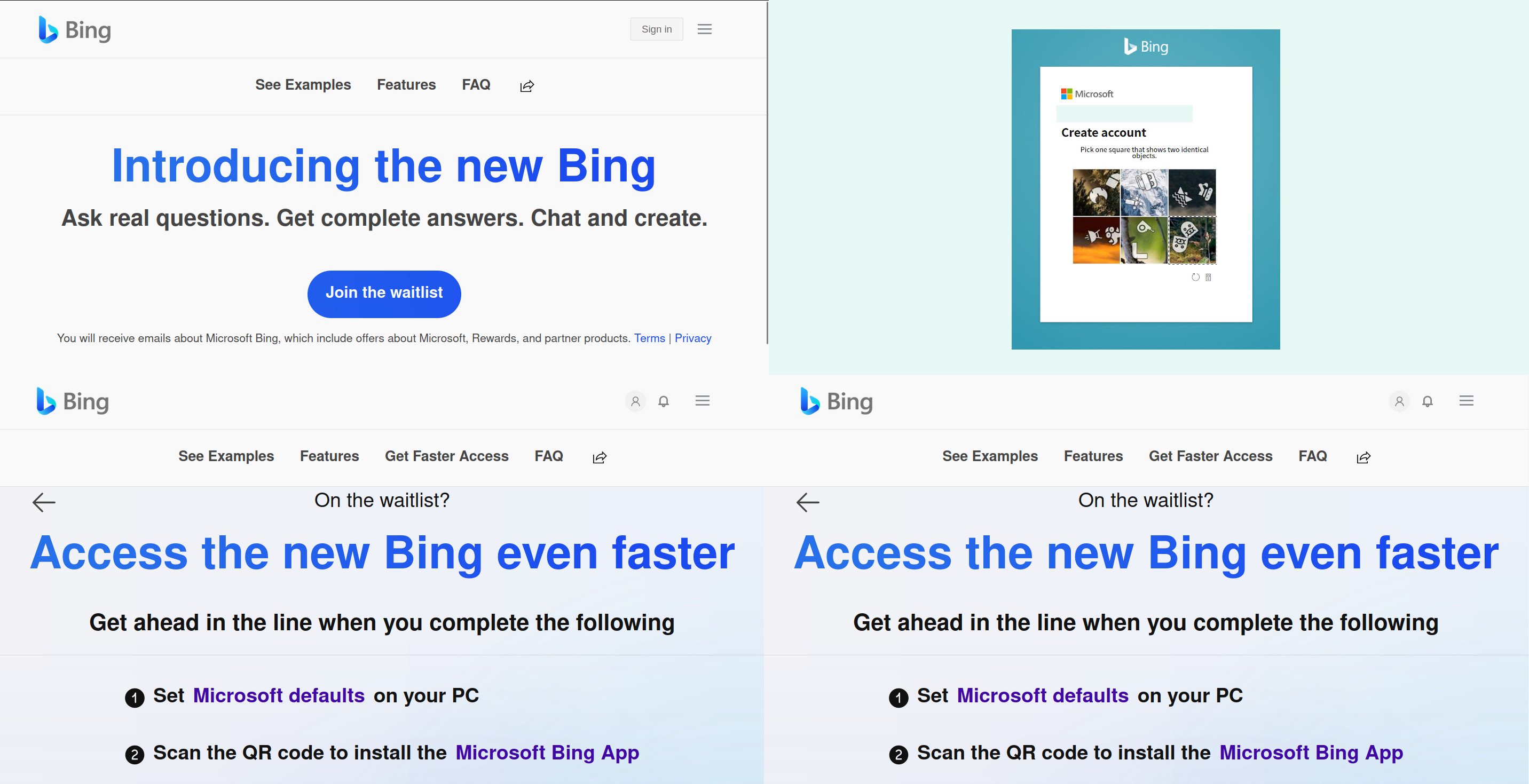 screenshot showing how to get access to the new bing with AI powered by ChatGPT
