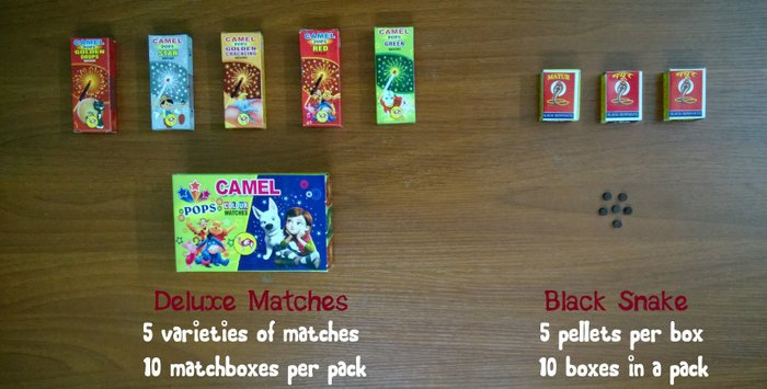 matchboxes