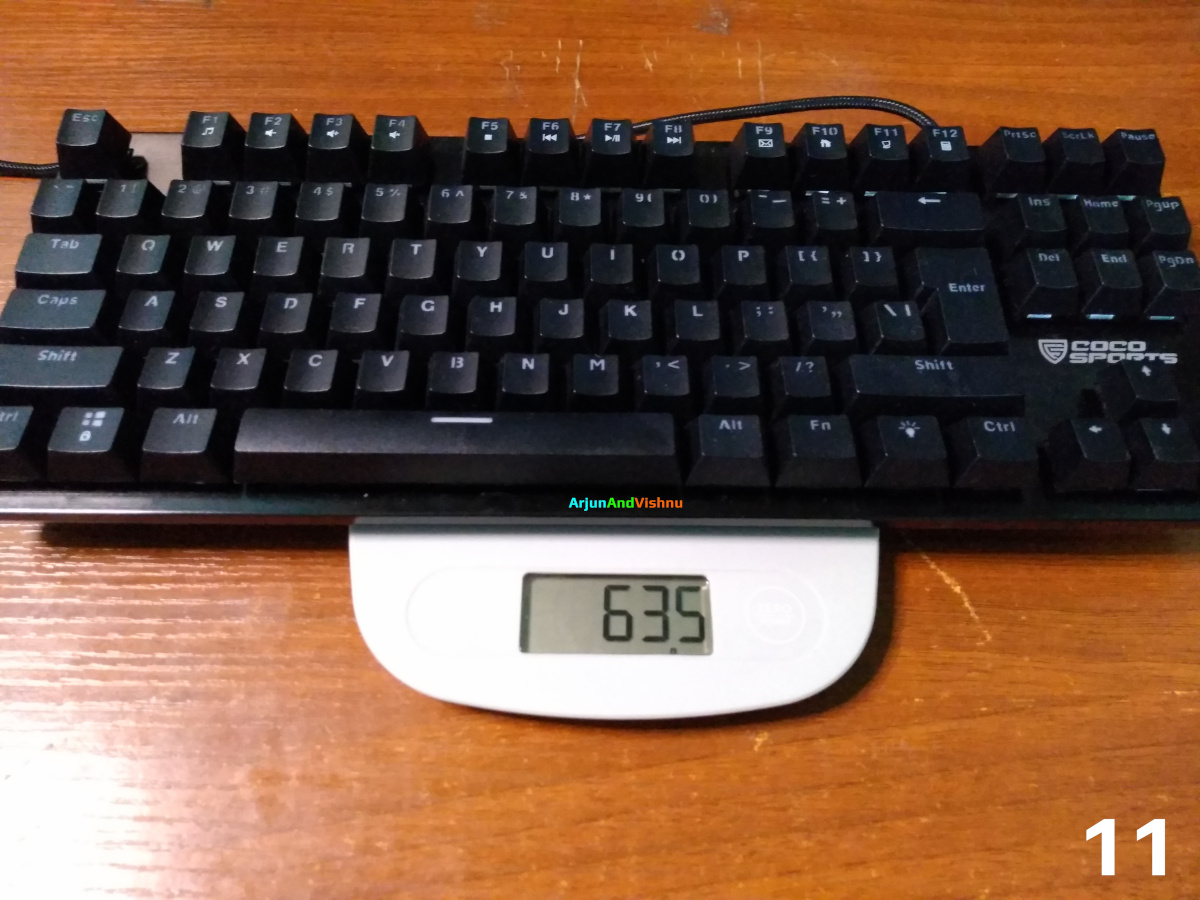 coco sports k12 keyboard weight