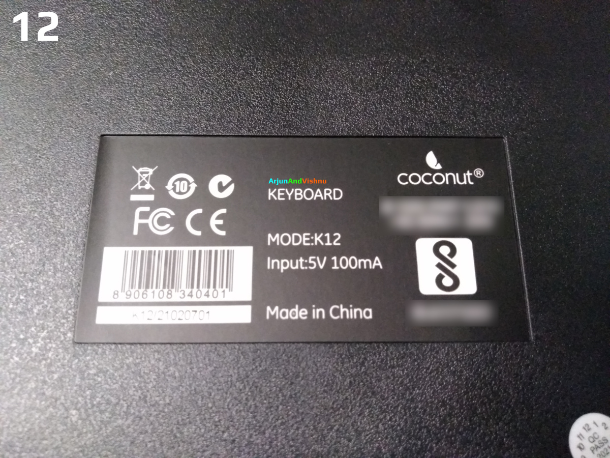 coco sports k12 keyboard rated power consumption