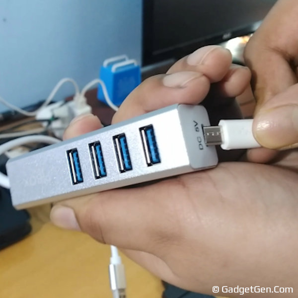 4 port USB hub 5V micro USB power input
