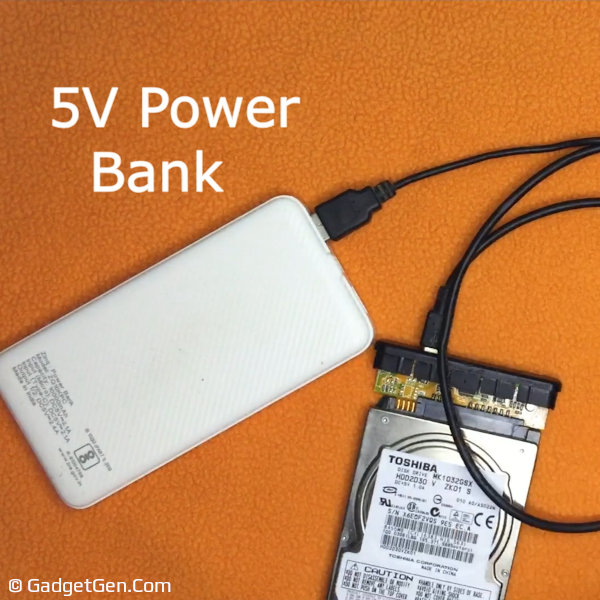 running a external hard disk on 5 volt power bank