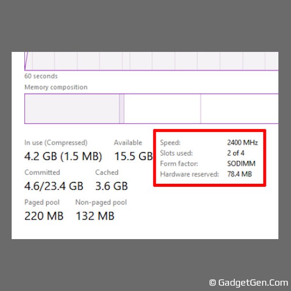 how to find available free empty dimm slots without opening the laptop computer chassis