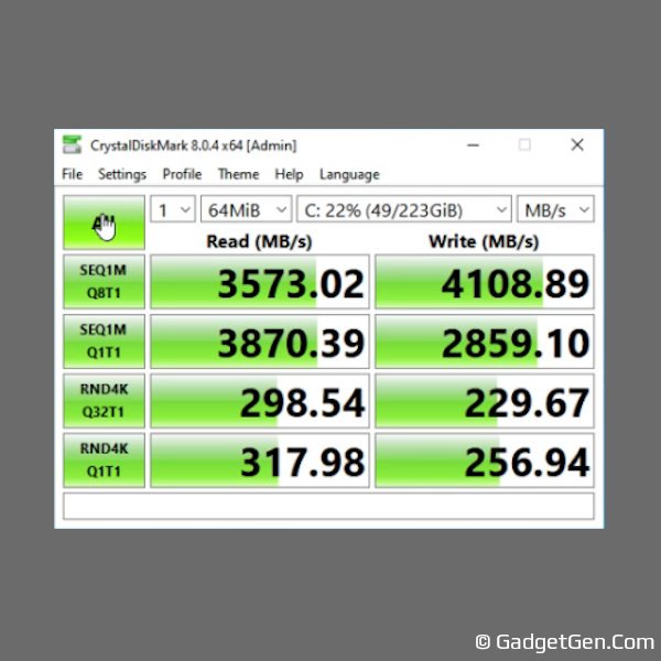 crucial momentum cache ram drive read write speed test