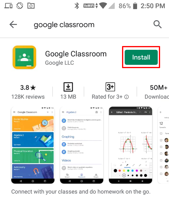 Classroom Installation For Android