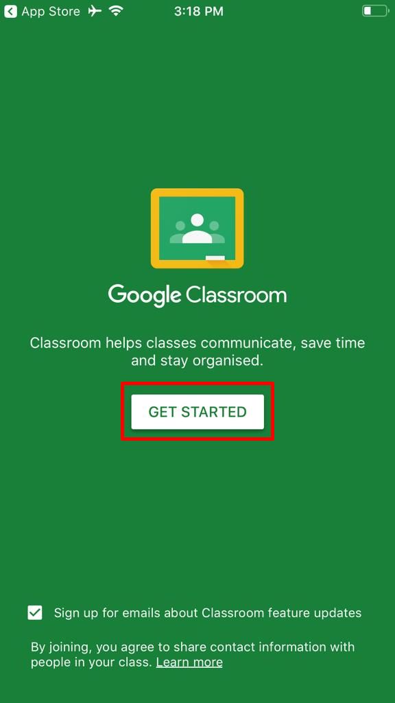 Google Classroom Opening Ios