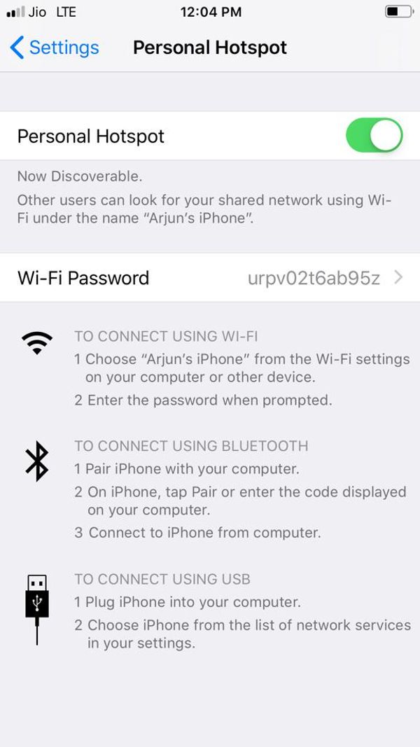 Iphone Tethering