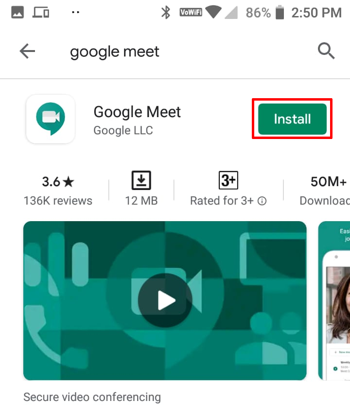 Meet Installation For Android