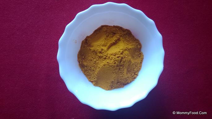 A bowl of turmeric powder