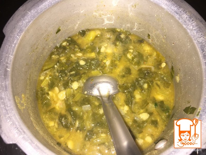 Stew simmering in the pot