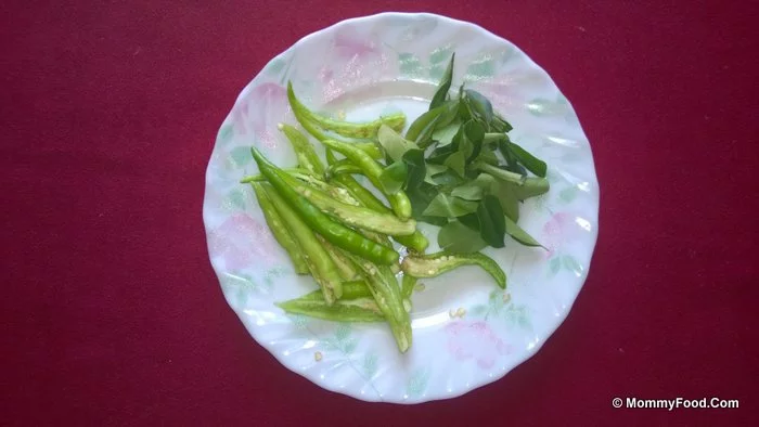 Chopped green chillies