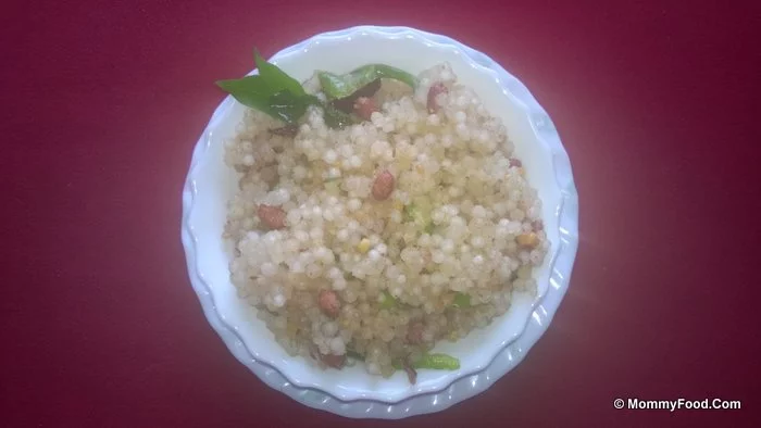 Served hot Saggubiyyam Kichidi ready to enjoy