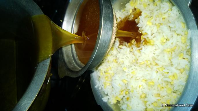 Filtering Paakam To Rice Urad Dal Mix