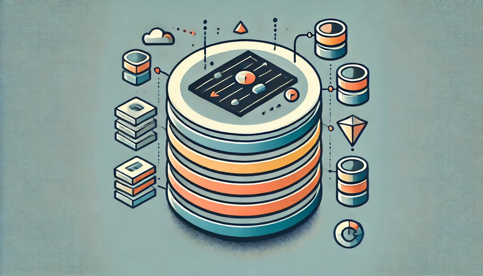 A conceptual illustration of Snapshot Isolation in databases, showing a transaction accessing a static snapshot while updates occur in the background. Color-coded layers highlight the distinction between the snapshot view and concurrent modifications.