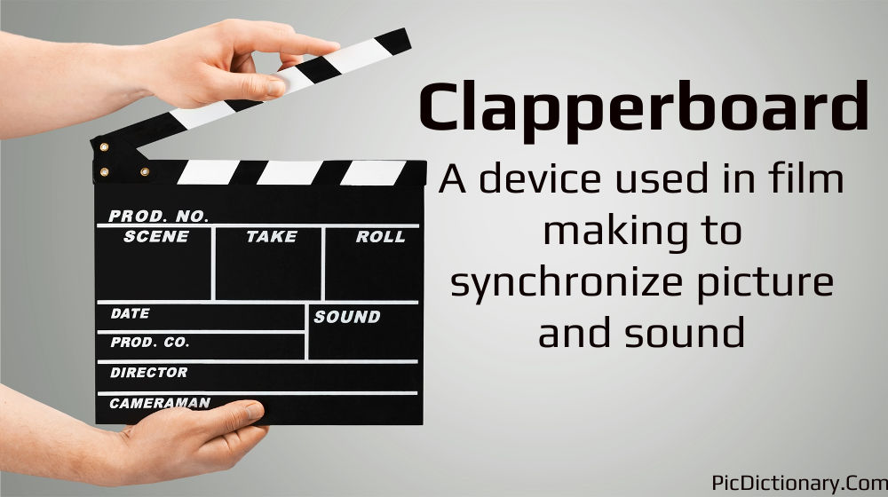 Dictionary meaning of Clapperboard