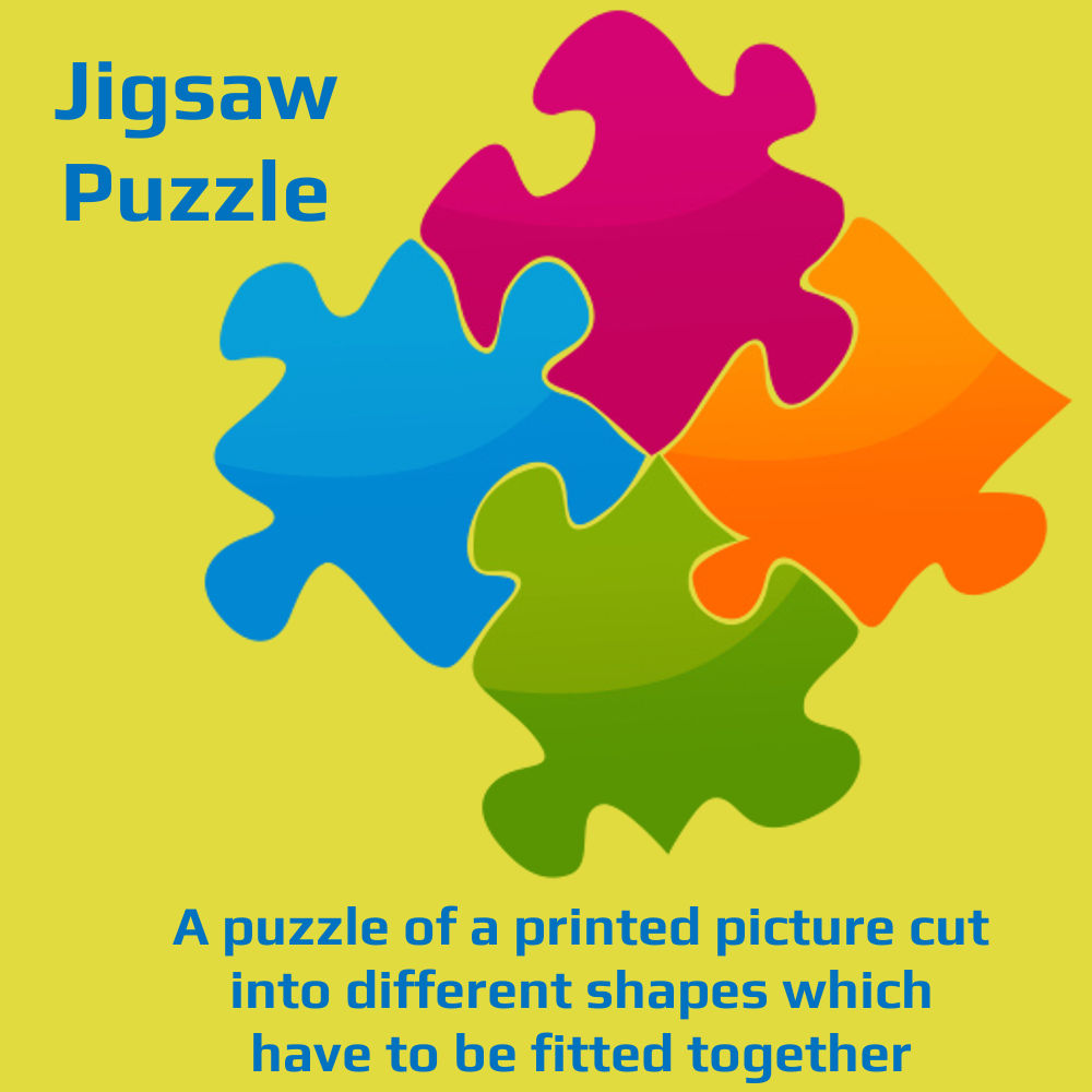 Dictionary meaning of Jigsaw Puzzle