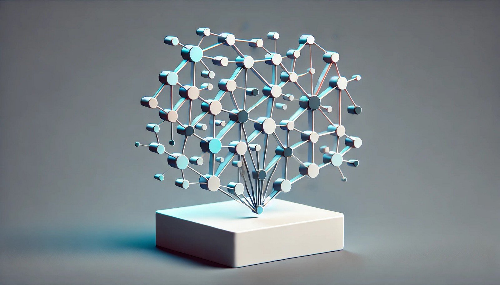 A clean 3D illustration representing Adadelta optimization in machine learning, with a neural network depicted by dynamic, flowing connections that symbolize adaptive learning rates, showcasing efficiency and adaptability.