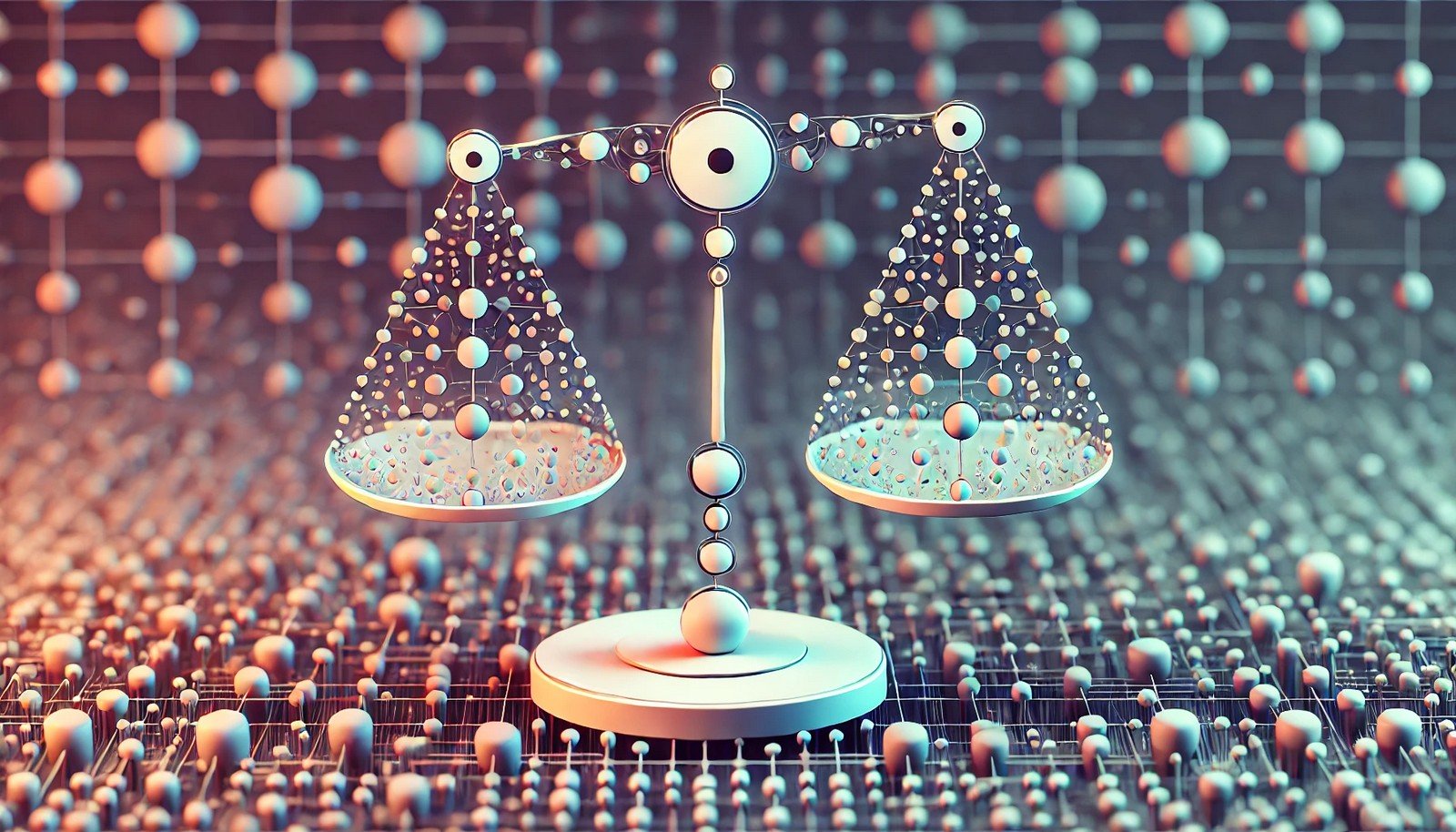 A clean 3D illustration representing Gradient Penalty in machine learning, with balanced abstract forms showing stability and gradient control, symbolizing constraint on learning fluctuations.