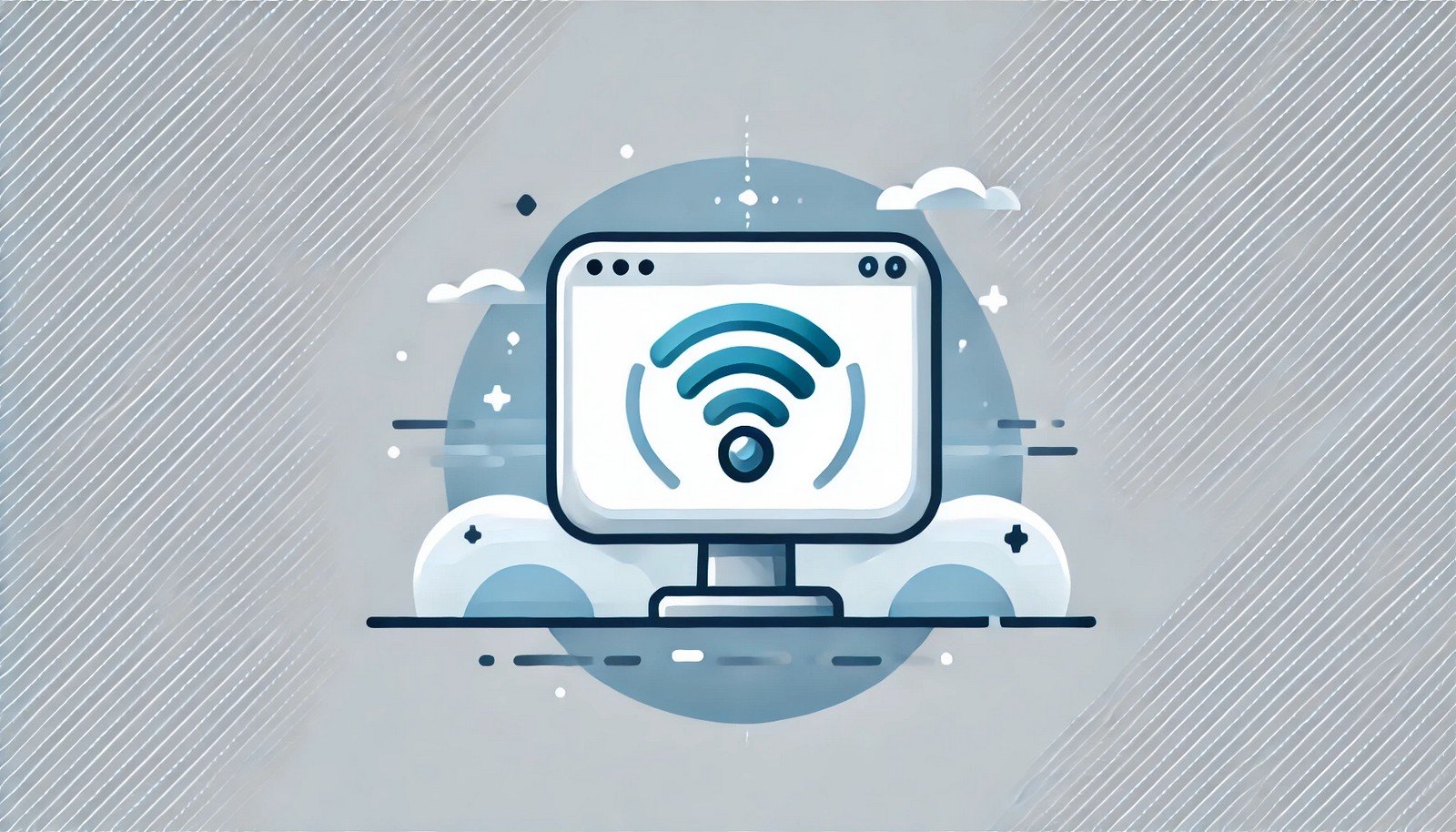 A modern digital illustration showing a computer sending a network signal as a wave or pulse to a distant server, which responds back, representing the concept of the ping command in networking.